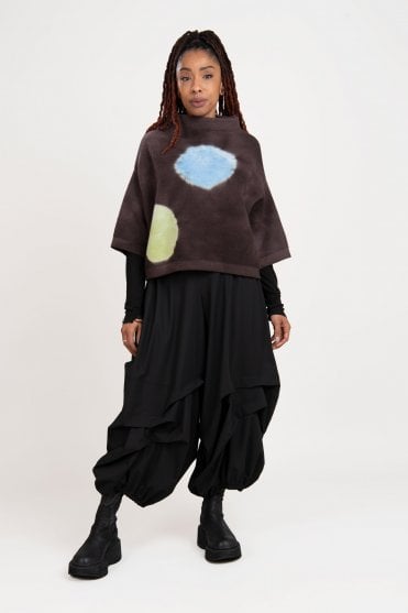 Brown Spot Wool Knit