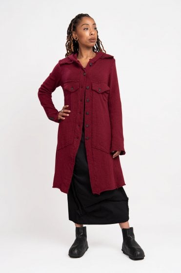 Merlot Melange Cashmere Cardigan 