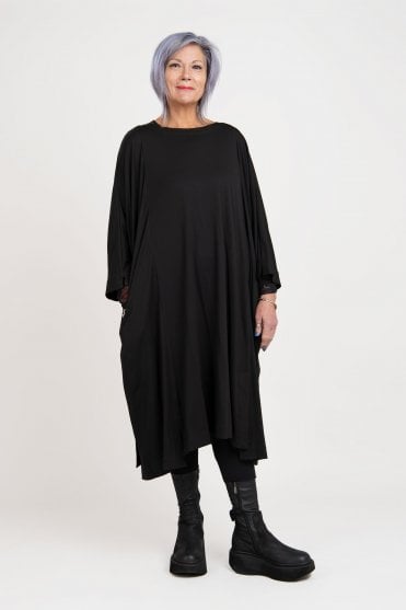 Black Oversized Tunic Dress