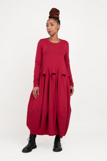 Red Cotton Jersey Dress