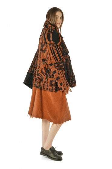 Terracotta-Black Cardigan
