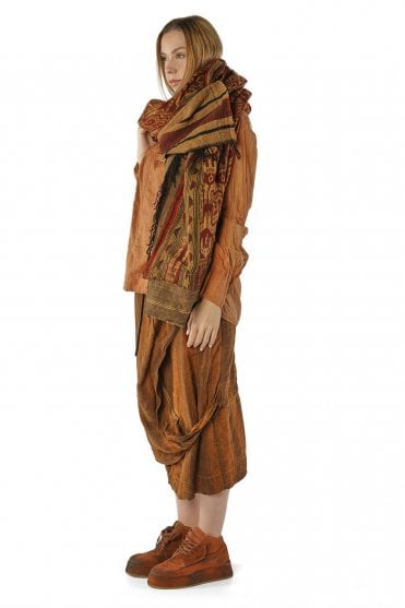 Clay Cloud Stripe Print Scarf 