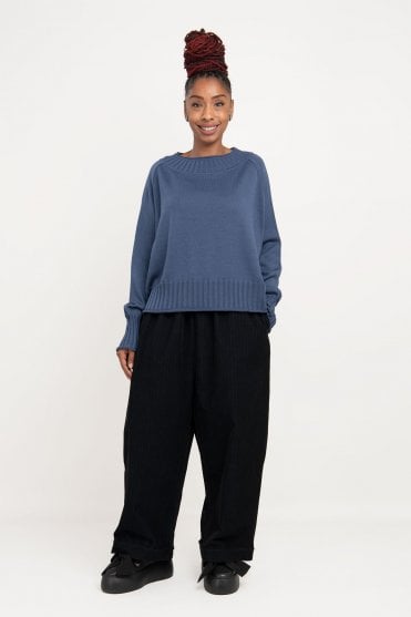 Mauve Merino Knitted Pullover