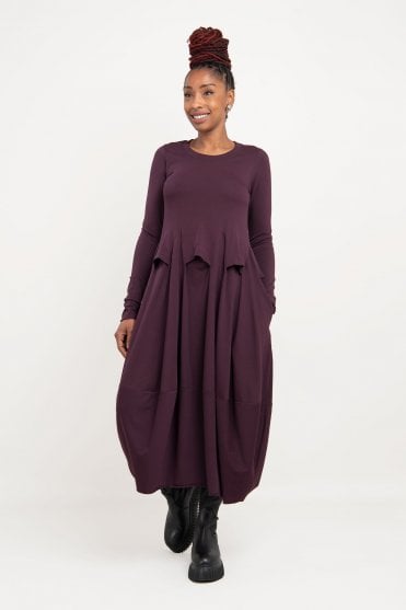 Burgundy Cotton Jersey Dress