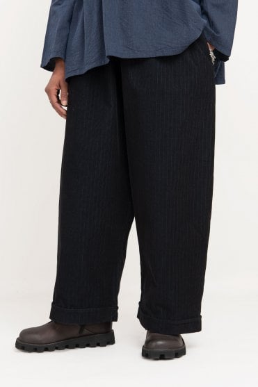 Pinstripe Corduroy Trousers