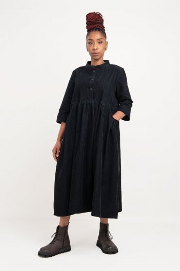 Pinstripe Corduroy Dress