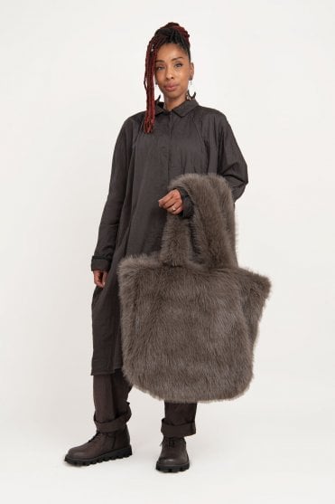 Fume Faux Fur Shopper Bag 