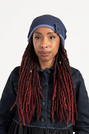 Blue Jersey Beanie Hat