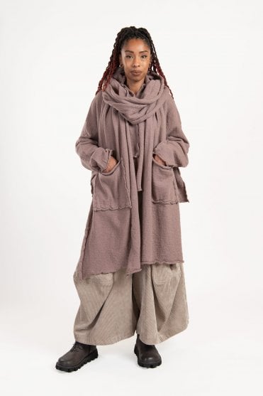 Crystal Boiled Wool Knitted Scarf