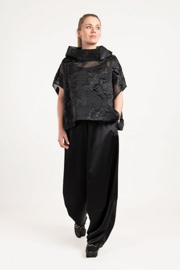 Black Rink Sheer Top