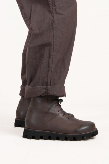 Chocolate Leather Ankle Boots