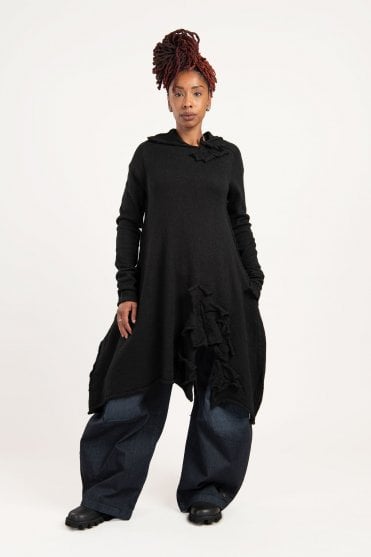 Black Knitted Wool Tunic