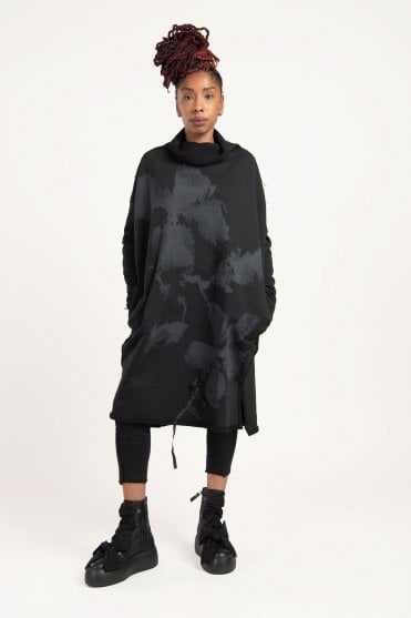 Black Print Tunic-Dress