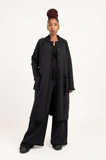 Black Cotton Coat 