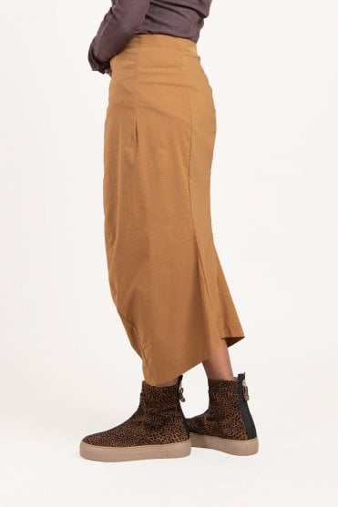 Bronze Stretch-Fit Skirt