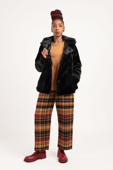 Black Faux-Fur Jacket