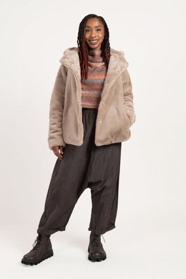 Sand Faux-Fur Jacket 