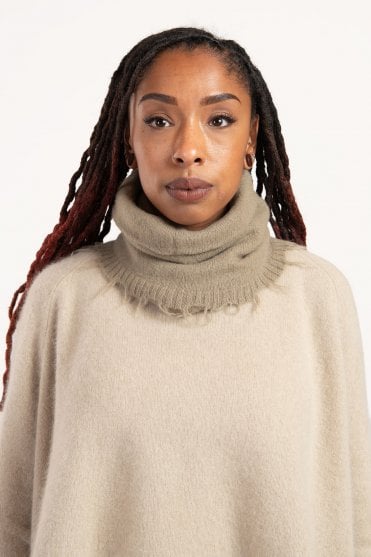 Ginger Merino-Yak Knitted Hat/Collar