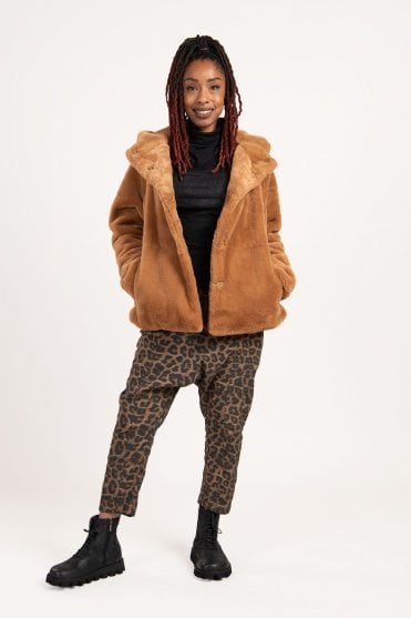 Bronze Faux-Fur Jacket
