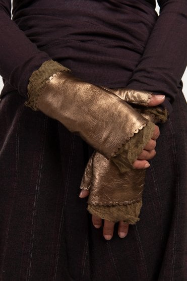 Bronze Nappa Leather Gloves 