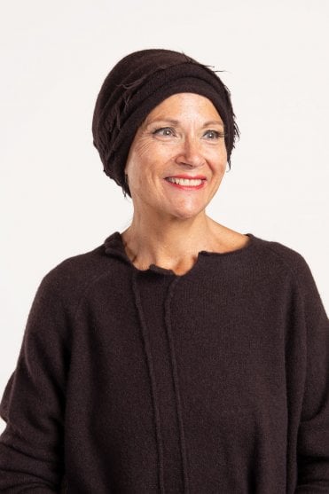 Purple Merino-Yak Knitted Hat/Collar