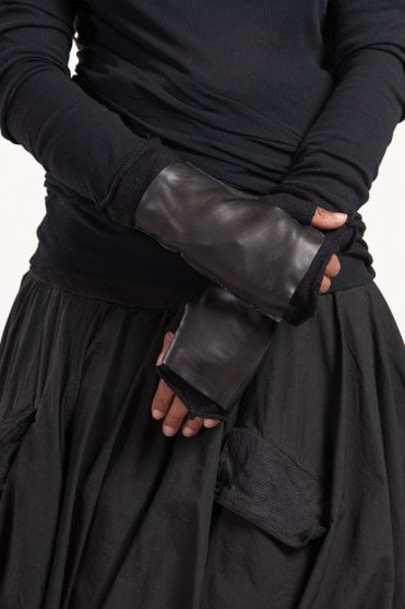 Black Nappa Leather Gloves 