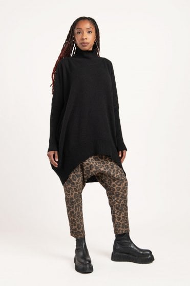 Black Merino Wool Pullover