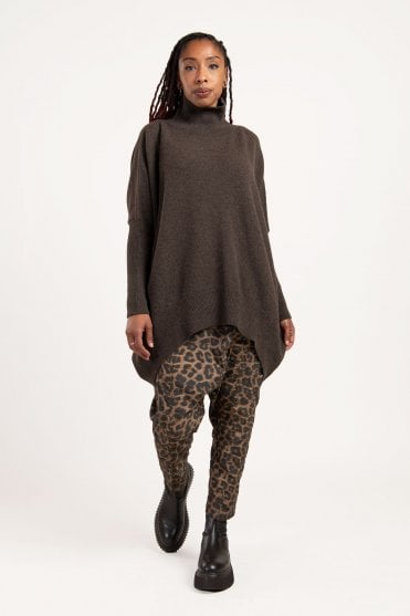 Brown Merino Wool Pullover 