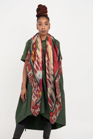 Ikat Wool Scarf