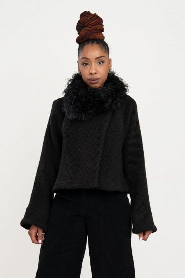 Faux Fur Collar Jacket 