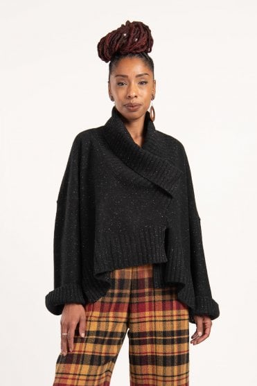 Black Wool Pullover 