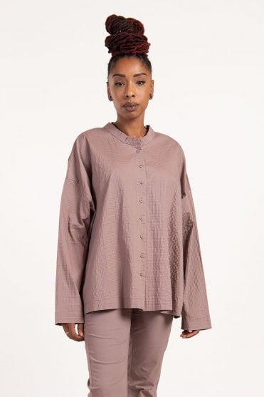 Crystal Relaxed-Fit Poplin Blouse
