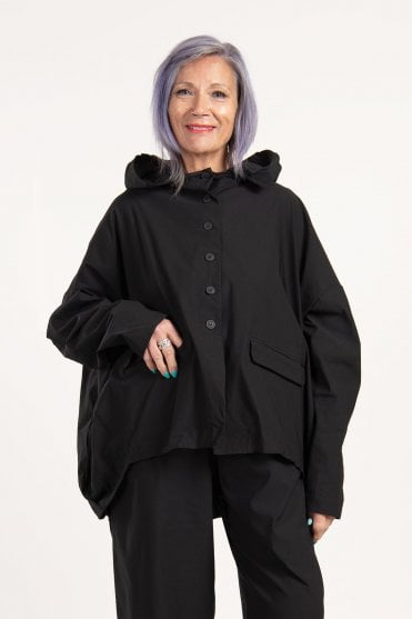 Black Relaxed Stretch Jacket