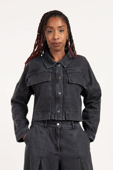 Black Wash Denim Jacket 