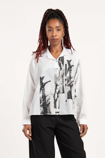 Abstract Print Shilo Blouse 