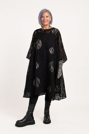 Two-Layer Dress with Cuffs 