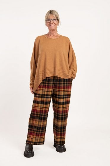 Bronze Wool-Yak Relaxed Pullover 