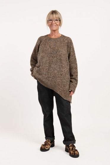 Bronze Melange Oversized Pullover 