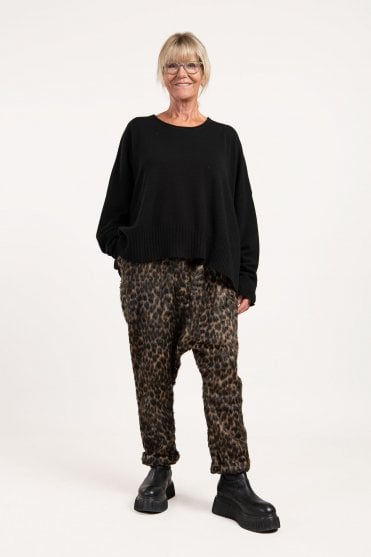 Black Wool-Yak Relaxed Pullover 