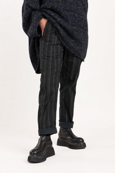 Petrol Cloud Stripe Trousers