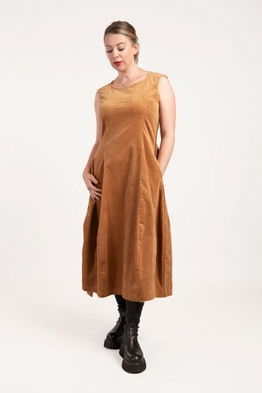 Bronze Stretch-Velvet Dress