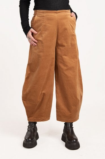 Bronze Stretch-Velvet Trouser 