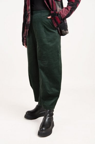 Forest Stretch-Velvet Trouser