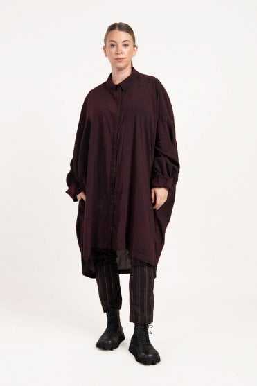 Purple Cloud Stripe Relaxed-Fit Dress
