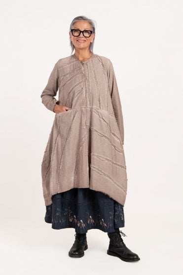 Dusty Rose Old Dye Onnina Shirt-Dress 