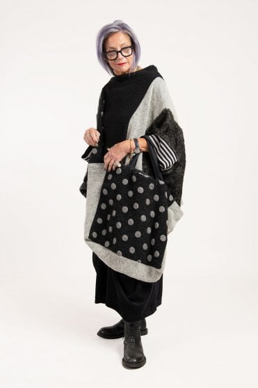 Urban Grey Wool Blend Tote Bag