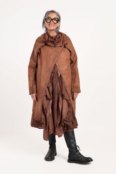 Terracotta Crack Tunic-Dress
