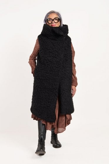 Black Wool Gilet