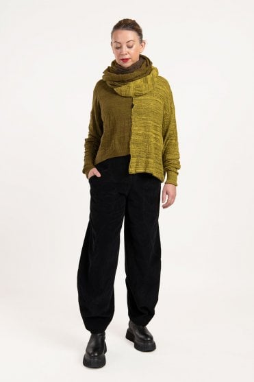 Merino Wool Olive Oil Sweater
