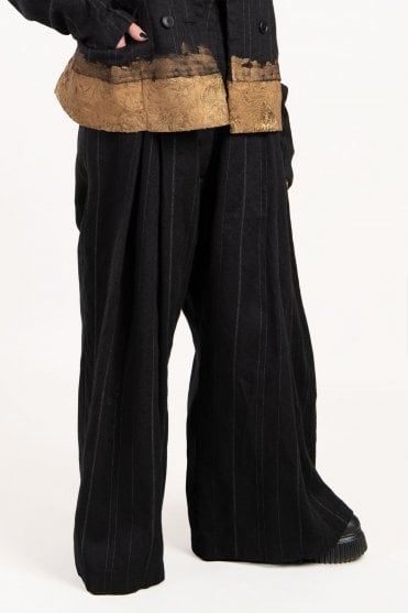 Black Stripe Trousers 